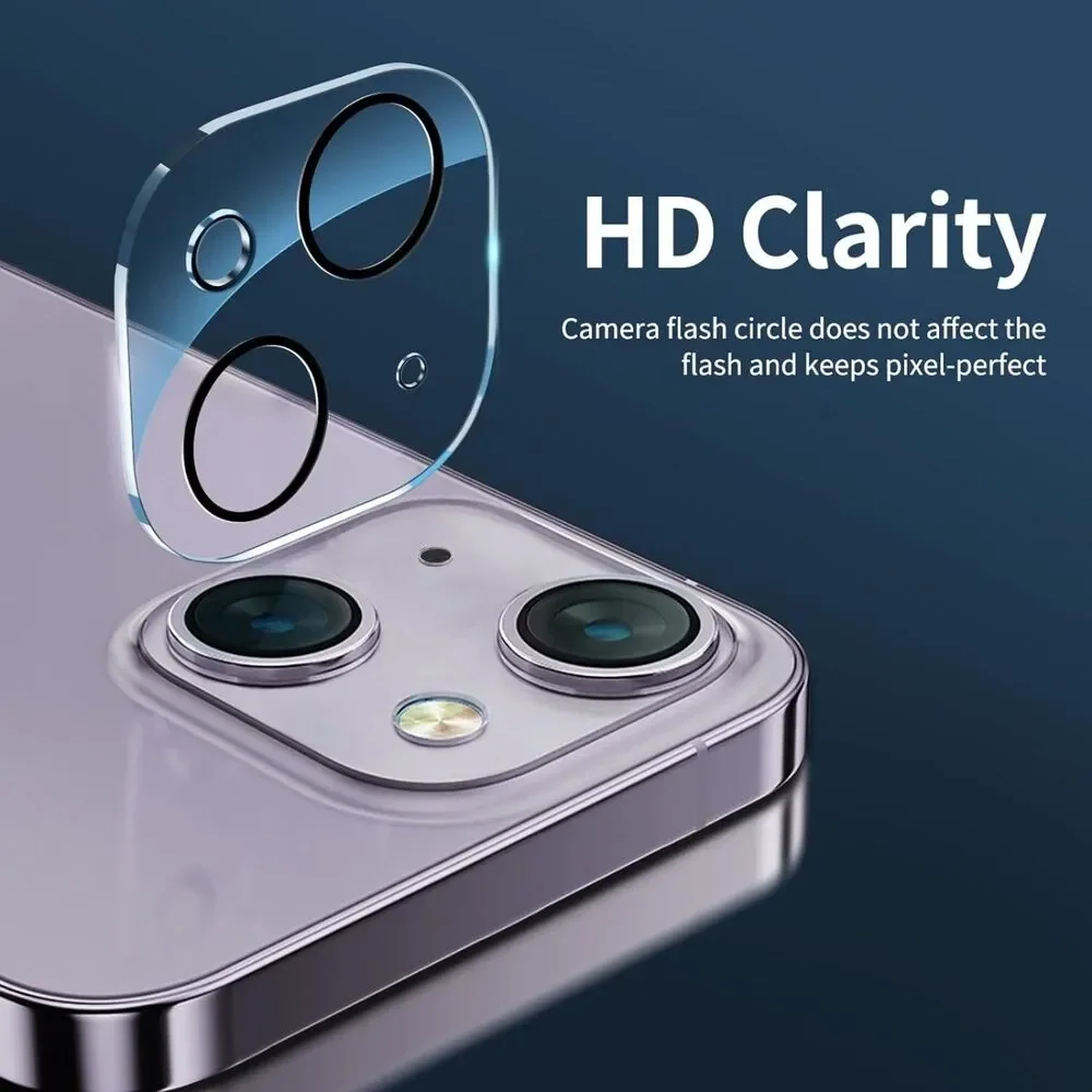 2 Pack iPhone 14 Plus Screen Protector (6.7 inch) + 2 Pack Camera Lens Protector